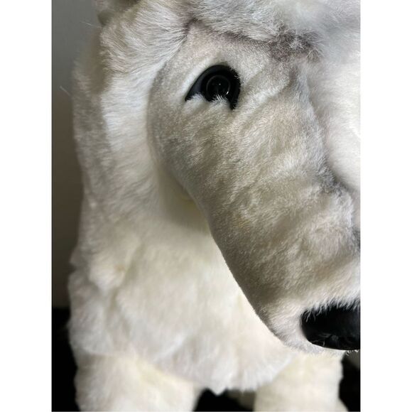 Douglas Canadian Mist white arctic wolf husky 24” realistic plush - Picture 4 of 14